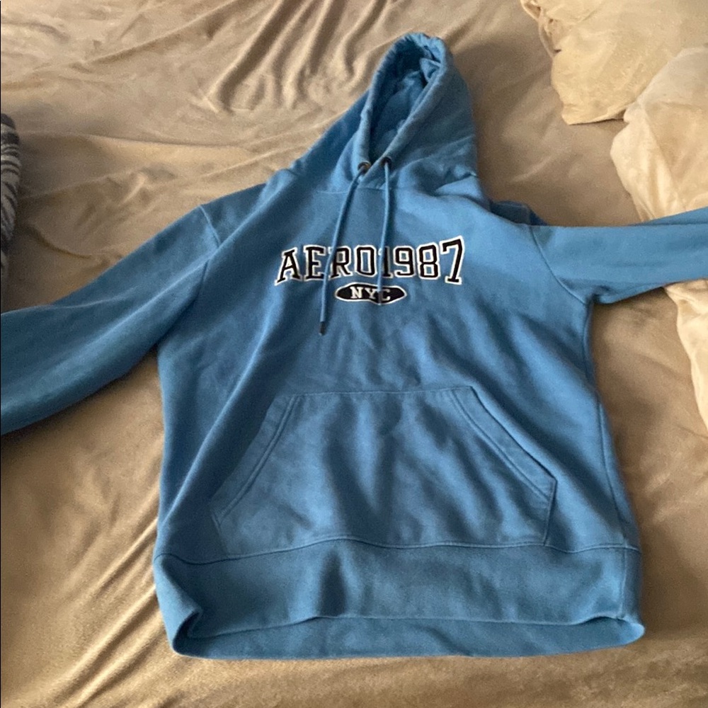 Blue Knit Cardigan Sweater